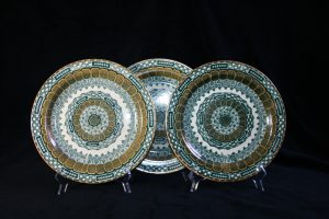 I41001 – Set of three Petrus Regout Maastricht décor Alpine... 