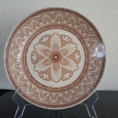 A large Petrus Regout Maastricht decor Tancrede brown on white rice bowl